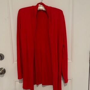 J. McLaughlin Red Women's Open Cardigan Sweater Sz M